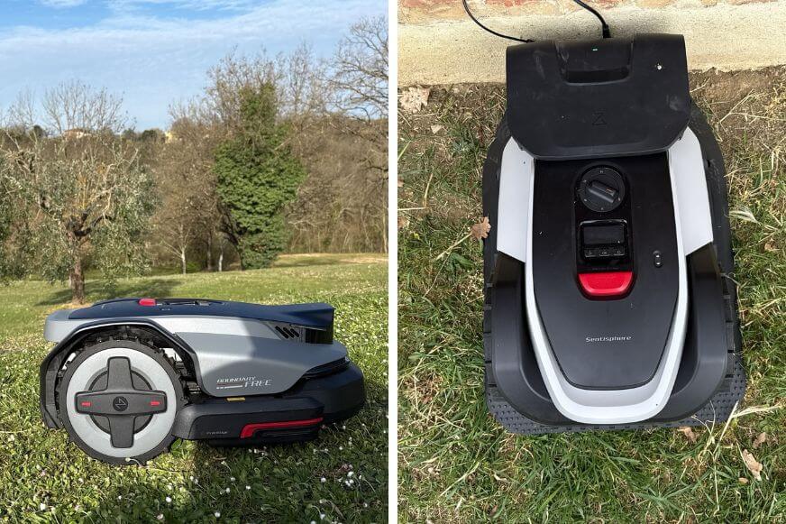 Roborock RockMow S1 und RockNeo Q1 nebeneinander, Vergleich der beiden Mähroboter-Modelle